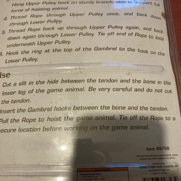 Rugged Gear 440lb Gambrel and pulley - Picture 9 of 9